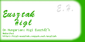 eusztak higl business card